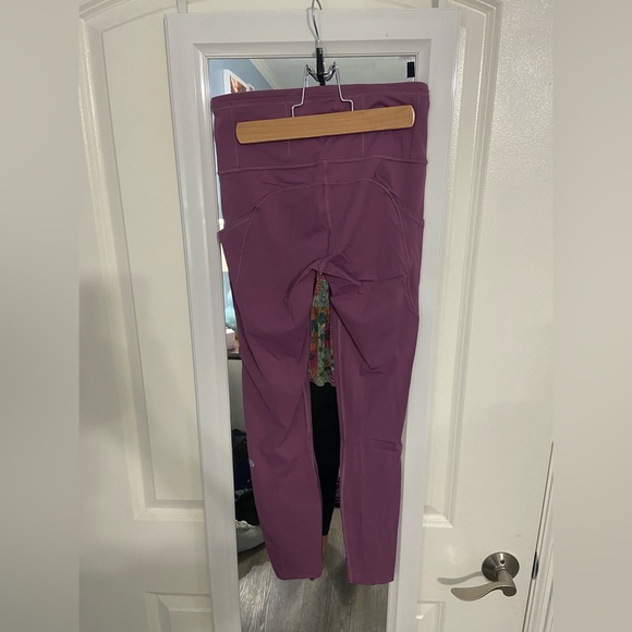 Lululemon Fast & Free 7/8 Tight II *Non-Reflective Nulux 25" Vintage Plum - Picture 3 of 4
